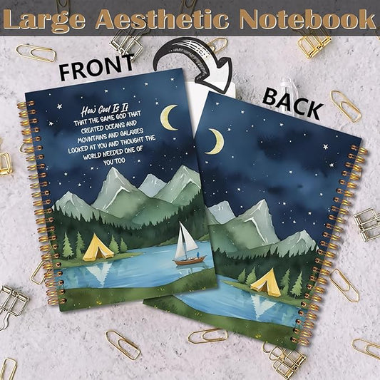 Inspirational Christian Notebook, How Cool Is It That the Same God Motivational Bible Journal, Prayer Journal for Women Men, Church Notes Journal, Spiral Notebooks 5.5x8.3 Inch