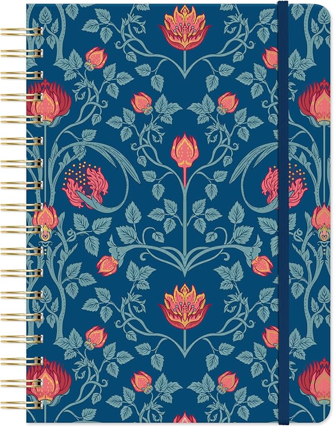 Orange Circle Studio Undated Tri-Tab Academic Planner 2026, Garden Renaissance, Daily Notebook Journal, Cute Weekly and Monthly Calendar with Pocket, Stickers, Lined Pages for To Do lists and Planning