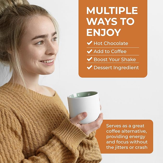 Inner Elevate Mushroom Hot Chocolate Superfood - Ceremonial Cacao with 5 Mushrooms (Lion's Mane, Cordyceps, Chaga, Reishi, Turkey Tail) - Great as a Coffee Alternative, Hot Chocolate, or Smoothie (30 Servings)