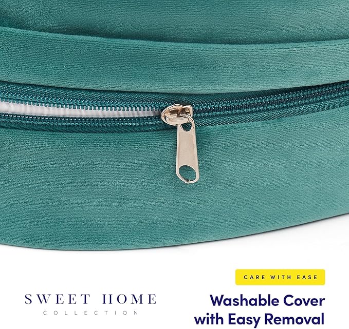 Meditation Cushion Bolster Pillow for Restorative Yoga – Supportive Cushion for Meditation, Pilates, and Relaxation – Filled with Buckwheat Hulls - Removable Cover