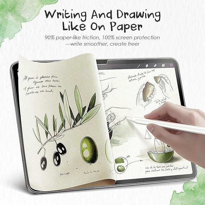 PandaShield 2-Pack Paper-feel Screen Protector Easy-Installation Box for iPad Pro [11-in.] M4 (2024),Matte,Write and Draw like on Paper,Bubble Free,Anti-Glare,Scratch Resistant,Apple Pencil Support