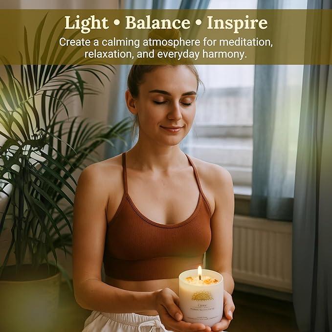 Soy Candles with Crystals - Aromatherapy Scented Candle for Women - Lavender Vanilla Gift Set - Small Wax Melts - 3 Pack 3.5oz