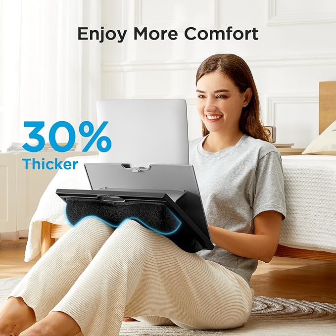 HUANUO Adjustable Lap Desk - with 8 Adjustable Angles & Dual Cushions Laptop Stand for Car Laptop Desk, Work Table, Lap Writing Board & Drawing Desk on Sofa or Bed, HNLD2G