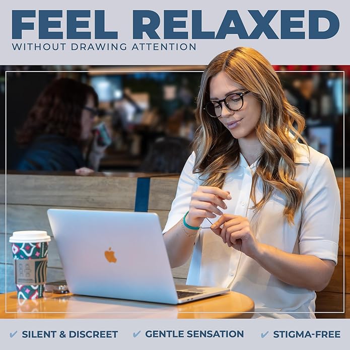 ANXIETY BRACELET for All-Day Stress Relief and Positive Mental Focus; Multiple Sizes and Colors