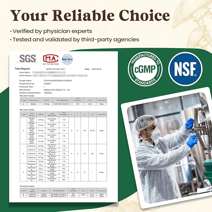 Fidus 16 Mushroom Supplement Powder with 17,300mg, 90 Servings Mushroom Coffee Alternative for Immunity, Focus & Energy with Ashwagandha, Lion's Mane, Chaga, Reishi and Cordyceps, 100% Fruiting Bodies