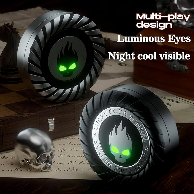 Metal Fidget Spinner for Kids and Adults, High Speed and Silence Colorful Glowing, Cool Fidget Spinner, Anti-Anxiety and Stress Release (Starlight Silver)