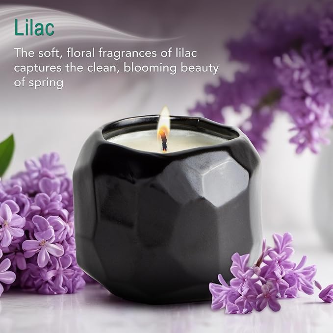 The Growing Candle, Lilac Scented Aromatherapy Candles, 13oz Pot, 100% Soy, Emma