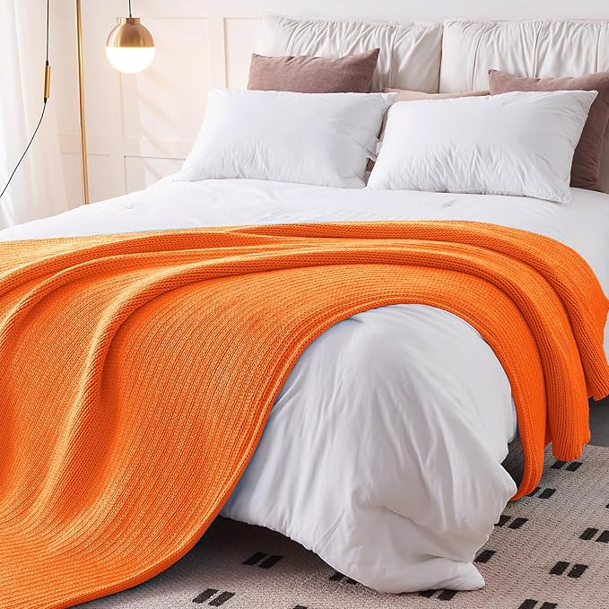 L'AGRATY Knitted Weighted Blanket - 48"x72" 20lbs Cooling Knit Heavy Blankets for Adults Braided Crochet Throw Thick Cable Chunky Yarn Decorative No Beads Evenly Weighted Machine Washable