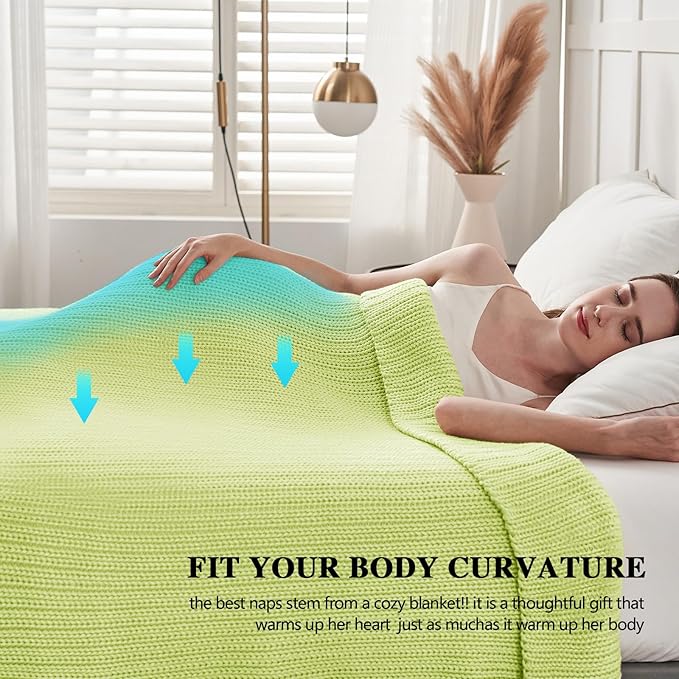 L'AGRATY Knitted Weighted Blanket - 60"x80" 20lbs Cooling Chunky Knit Heavy Blanket for Adults Braided Crochet Throw Thick Cable Yarn Knit Decorative Blanket No Beads Evenly Weighted Machine Washable