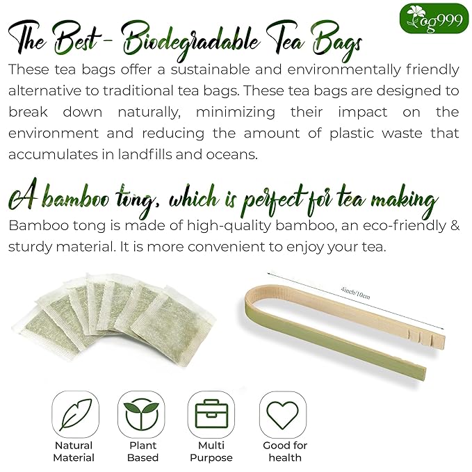 TOG999 60 Tea Bags Relieves Constipation Natural Tea, Blend of Senna Leaves - Peppermint - Licorice - Fennel, 100% Natural Ingrendients, Hand-made Herbal Tea, No Sugar, No Caffeine, No Gluten, Vegan.