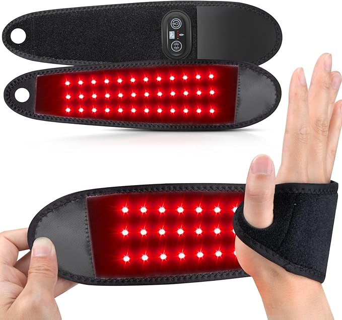 Red Light Therapy for Hand, Near Infrared Light Therapy Wrist Brace & Red Light Therapy Wrist Wrap Pad for Faster Recovery