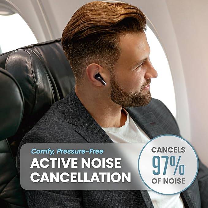 Back Bay Audio Active Noise Canceling Earbuds for Android & iPhone - Bluetooth 5.4 ANC Earbuds with Transparency Mode, Deep Bass, Air Buds for Android Phones, In-Ear Wireless Sound Cancelling Ear Buds
