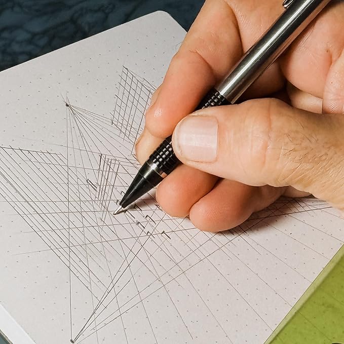 Notsu Dot Grid Notepads 8.5 x 11 inch, 2 Pack | Minimalist Dotted Memo Mouse Pads with Premium Thick Paper, Letter Size