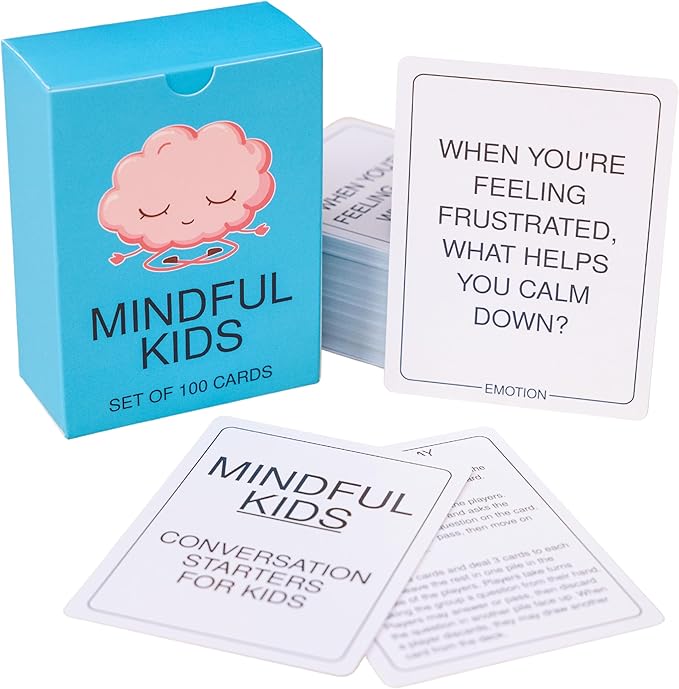 100 Mindfulness Conversation Starter Cards for Kids - Enable Meaningful Conversations with Kids