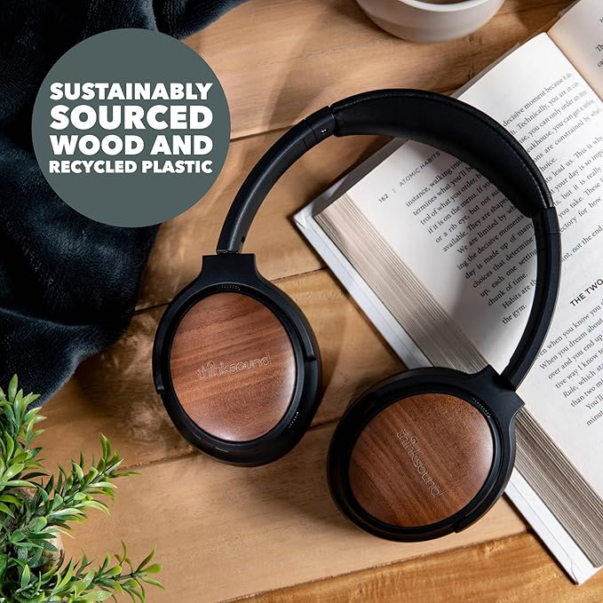 ov202w Over Ear Noise Cancelling Headphones, 100+ Hours of Listening ANC Hybrid Active Noise Canceling Battery Best HiFi Headset for Studio Monitor, Beats, Musicians, Gym, Guitar, Bass