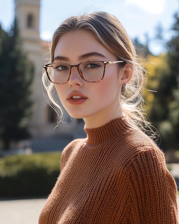 Cyxus Blue Light Blocking Glasses Men Women Computer Gaming Glasses Rectangle TR90 frame Anti Eyestrain UV400 Turquoise