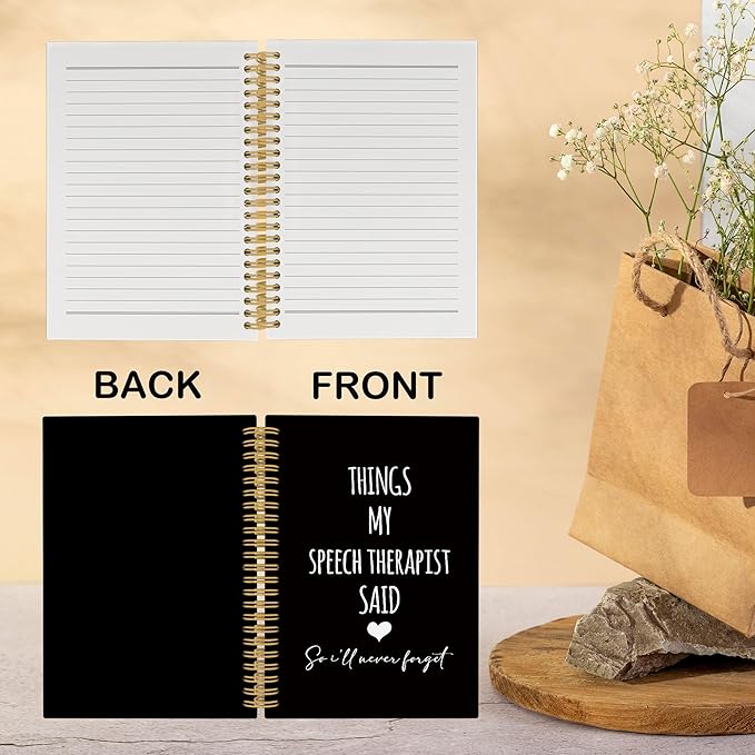 CUANFDDSF Speech Therapy Gifts Notebook, Mental Health Therapy Journal Notebooks for Women, SLP Speech Language Pathologist Gifts,Writing Pads， Mental Health Hardcover Spiral Notebook 5.5x8.3 Inch