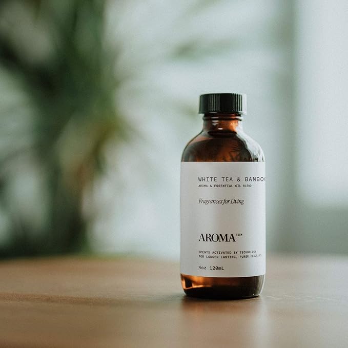 Aromatech White Tea & Bamboo Aroma Essential Oil Blend: Luxury Hotel Inspired Aromatherapy with for Ultrasonic Diffusers & Nebulizers - 4 fl oz, 120 mL