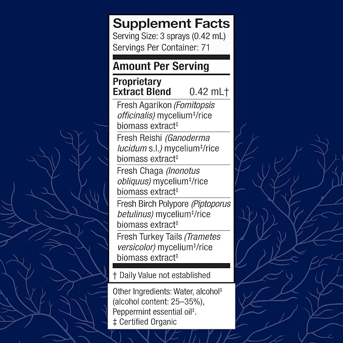 Host Defense MycoShield Throat Spray - Immune Health Support - Dietary Mushroom Supplement with Chaga, Reishi, Turkey Tail & More - On-The-Go Immune Support - Peppermint, 1 fl oz (71 Servings)*