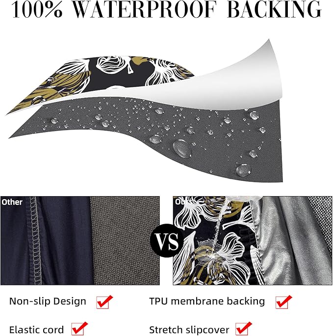 8Pcs Stretch Patio Cushion Covers Outdoor Cushion Cover, Jacquard Stretch Cushion Covers, Cover Replacement, Outdoor Sofa Covers, Washable Furniture Couch Cushion Cover (Herbal)