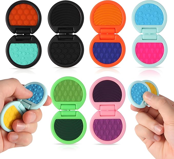 Fidget Toys Adults, Sensory Toys for Kids with Autism, Anxiety Relief Items for ADHD Stress Relief, Fun Fidgets for Teens Textured & Flip Slider - Treasure Box Toys for Classroom (6pcs)