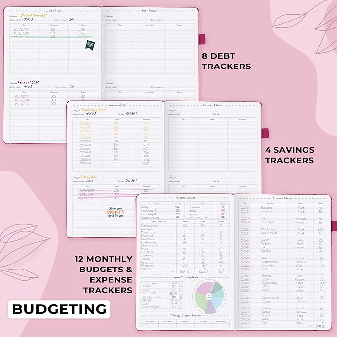GoGirl Planner PRO Schedule - Undated Planner with Hourly Time Slots, Monthly, Weekly & Daily Organizer, Appointment Book for time Management, 7"x10" Hardcover, Lasts 1 Year - Fuchsia