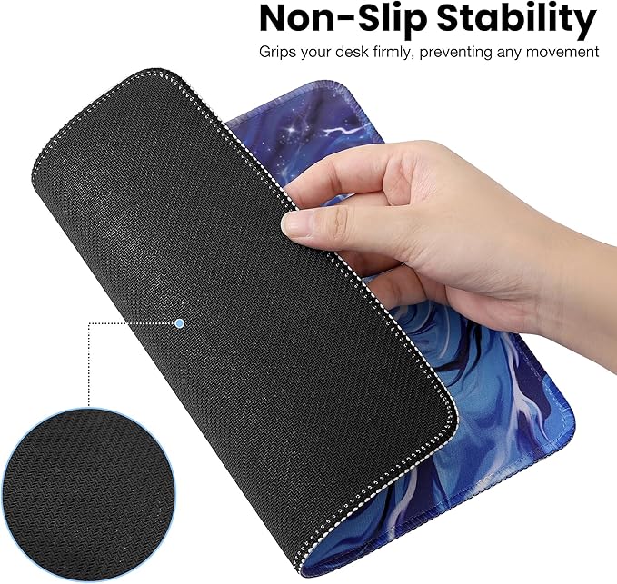 ALOANES Waterproof Mouse Pad with Stitched Edge, Premium-Textured Mouse Mat, Non-Slip Rubber Base Mousepad for Laptop, Computer & PC, Desk Mat for Gamer, Office & Home, Starry Sky