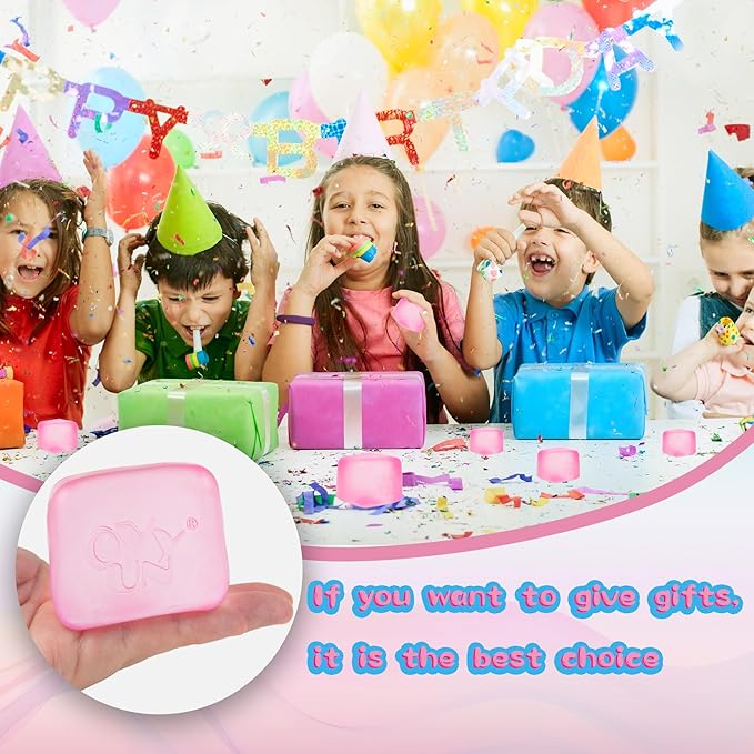 Stress Cube Squishy Balls - Slow Rising Stress Balls Stretchy Fidget Ice Cube for Anxiety Stress Relief, Gel Filled Sensory ice Cube Squishy Ball Toys for ADD/ADHD Kids Adults (Pink Cube)