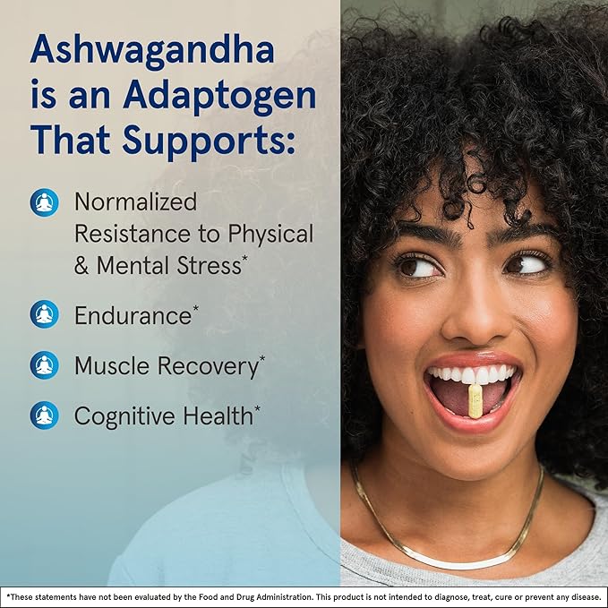 Jarrow Formulas® Ashwagandha Capsules, 300 mg Supplement Supports Normalized Resistance to Mental and Physical Stress, 120 Veggie Capsules, 60 Day Supply