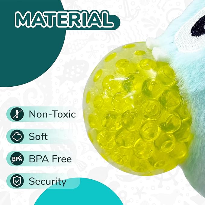 Squishy Toys Stress Balls, Plush Monster Fidget Toys for Kids Adults, Fidget Toys with Squishy Ball Inside Belly for Stress Relief, Calming, Focus, Autism and ADHD