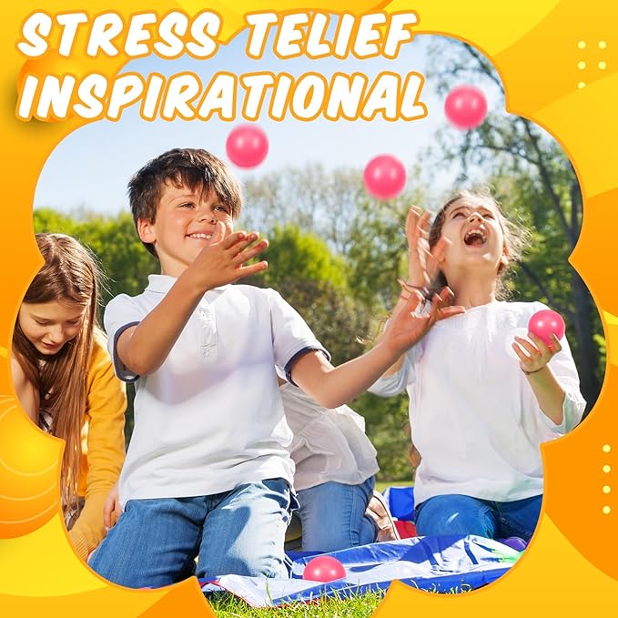 12 Pcs Pink Foam Stress Ball Squeeze Stress Relief Balls for Kids and Adults Hand Exercise Sensory Relief Toys for Anxiety ADHD Autism （Pink）