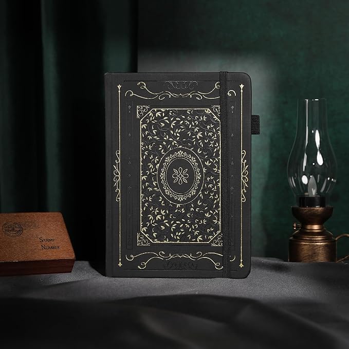 TIEFOSSI Bullet Dotted Notebook, 160gsm Thick Paper, Hardcover Dot Grid Journals for Women Men, 192 pages, for Travel, School and Office Use