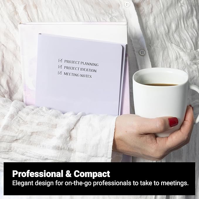 Meeting Notebook for Work & Project Planner Kit for Men and Women – 90 Large Sticky Notes for Work Organization, Project Management, Business Professionals & Work Planners