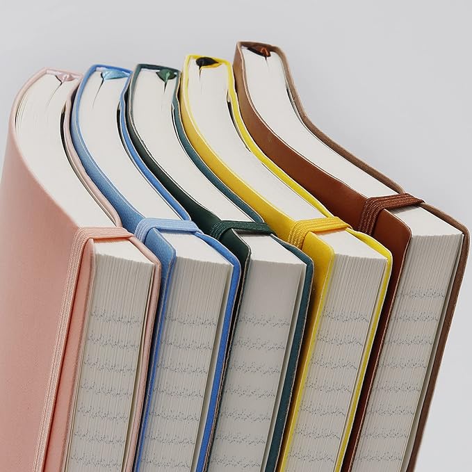 B5 College Ruled Notebooks - 2 Pack B5 Large Journal Notebooks with 376 Numbered Pages,100gsm Thick Lined Paper,Soft PU Leather Cover,7.6 X 10 inch(BLUE)