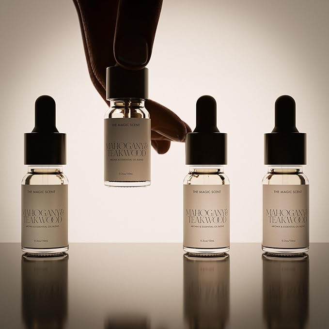 Mahogany & Teakwood Diffuser Oil - Hotel & Home Luxury Scents Inspired by Abercrombie & Fitch - Diffuser Oil Scents for Home Designed for Use in All Diffusers - 0.3 fl oz, 10 mL