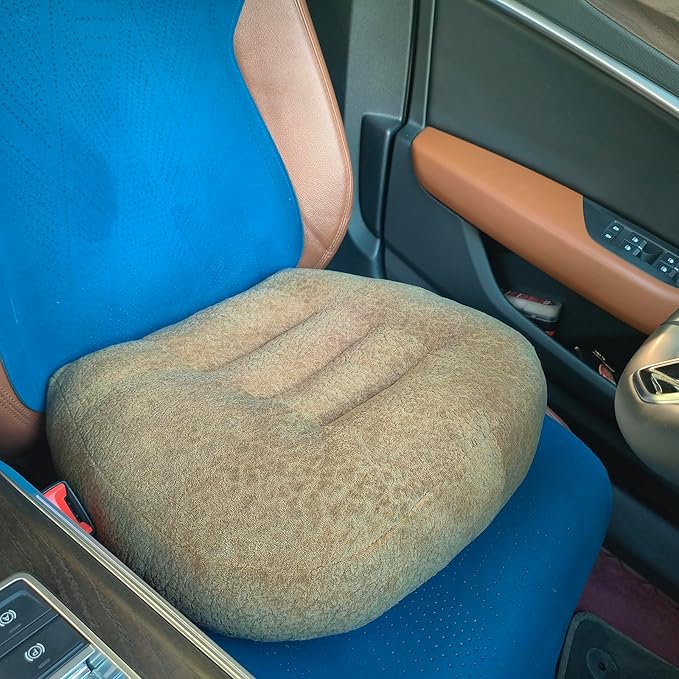 Super Thicken Car Seat Cushion for Adults/Office Chair Cushions/Butt Pillow for Car Long Sitting,Portable Car Seat Pad Fatigue Relief Suitable for Trucks,Cars,Office Chairs,Wheelchairs（Brown）