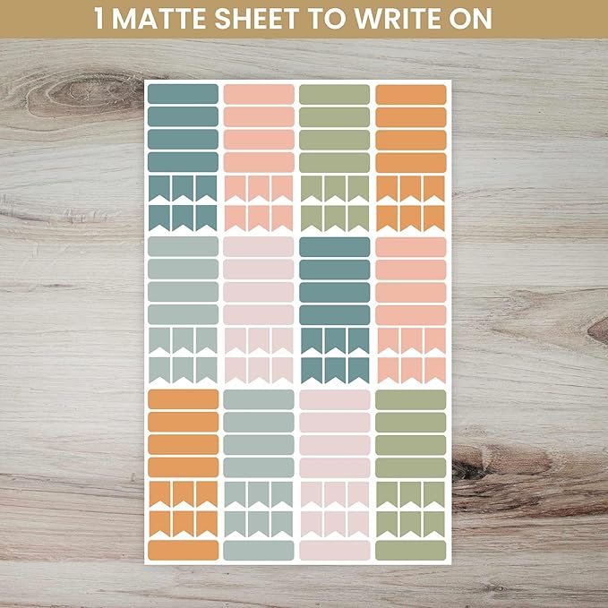 bloom daily planners Neutral Aesthetic Calendar Essentials Planner Stickers - 8 Sheets, 1629 Stickers Per Pack! - Color Coordinating Monthly Headings, Dates, Icons, Etc. - Sweater Weather