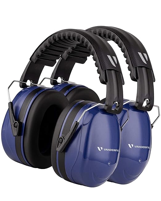 Vanderfields Hearing Protection Ear Muffs for Noise Reduction, 33dB Certified, Noise Cancelling Safety Ear Protection for Shooting, Adult Headphones for Lawn Mowing, DIY, Construction, Woodworking