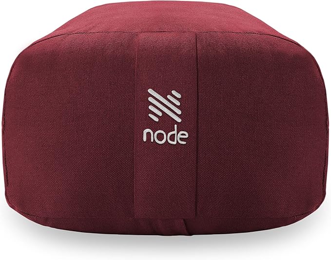 Yoga Meditation Cushion, 25" x 12" Rectangular Bolster with Organic Cotton Cover