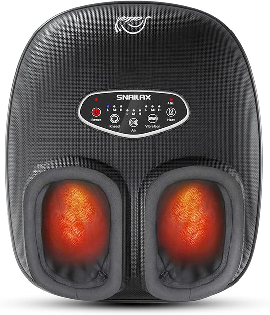 Snailax Shiatsu Foot Massager with Heat, Deep Kneading, Compression, Vibration, Feet Massager Machine for Plantar Fasciitis, Neuropathy, Foot Warmer Under Desk, Size 13, Gifts for Men, Women