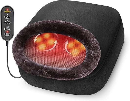 Snailax 2-in-1 Shiatsu Foot and Back Massager with Heat - Kneading Foot Warmer, Electric Feet Massage, Massagers for Back,Leg,Gifts for Women,Men