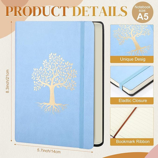10 Pack Lined Journal Notebook A5 Leather Hardcover Journals for Writing 200 Pages 10 Colors Notepad for Travel Work School Office Business Note Taking Diary 5.7" x 8.3" (Vibrant Color)