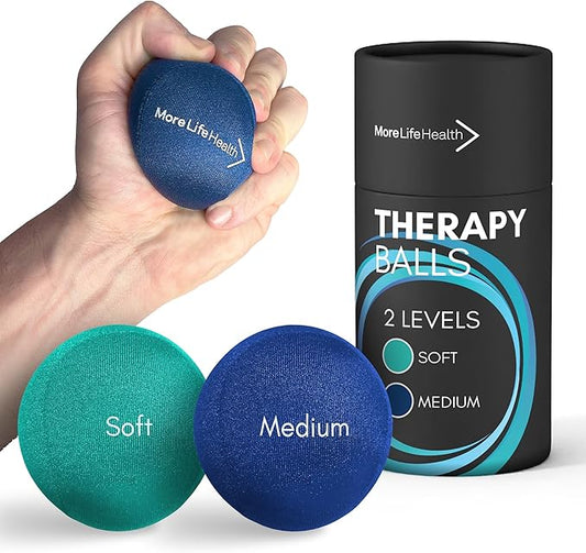 Hand Balls for Therapy - Hand Balls for Arthritis and Carpal Tunnel - Hand Exercise Ball for Improved Grip - Stress Balls for Adults