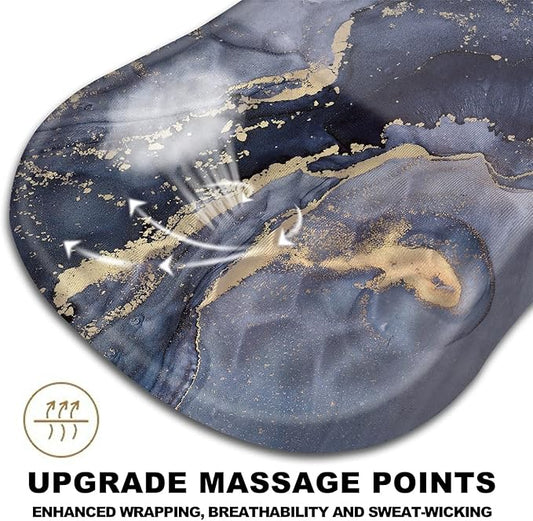 Mouse Pad Wrist Support, Ergonomic Mouse Pad with Massage Dot, Comfortable Computer Mouse Pad for Laptop, Wrist Rest Pain Relief Mousepad with Non-Slip PU Base for Office & Home, 12 x 8 in