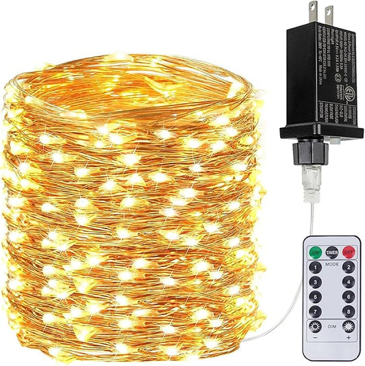 Extra Long 99Ft 300 LED Fairy Lights Plug in with Remote, Waterproof String Lights Outdoor & Indoor 8 modes with Timer, Twinkle Light for Girl's Room Garden Birthday Christmas Decorations (Warm White)