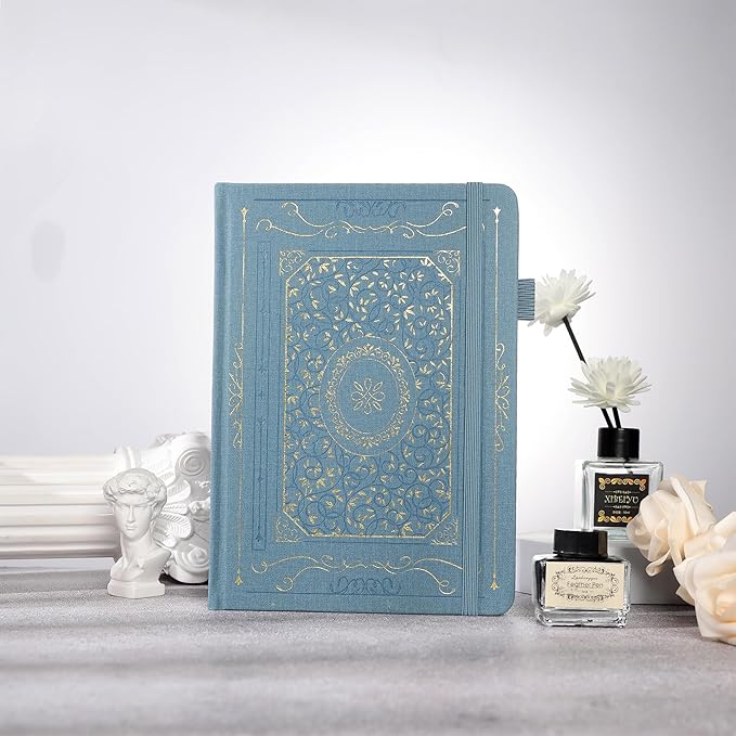 TIEFOSSI Bullet Dotted Notebook, 160gsm Thick Paper, Hardcover Dot Grid Journals for Women Men, 192 pages, for Travel, School and Office Use