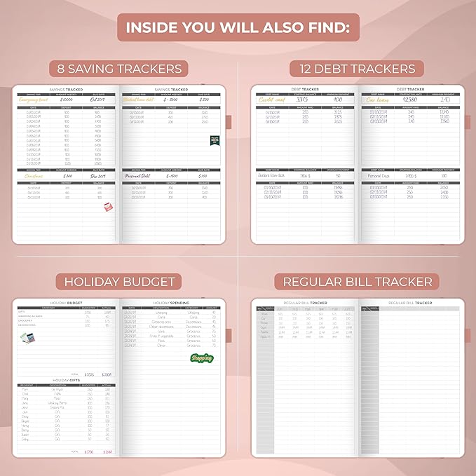 Clever Fox Budget Planner - Expense Tracker Notebook. Monthly Budgeting Organizer, Finance Logbook & Accounts Book, Bill Tracker, A5 (Peach Pink)