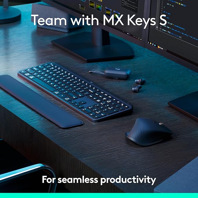 Logitech MX Master 3S Bluetooth Edition Wireless Mouse, No USB Receiver - Ultra-Fast Scrolling, Ergo, 8K DPI, Track on Glass, Quiet Clicks, Works with Apple Mac, Windows PC, Linux, Chrome - Graphite