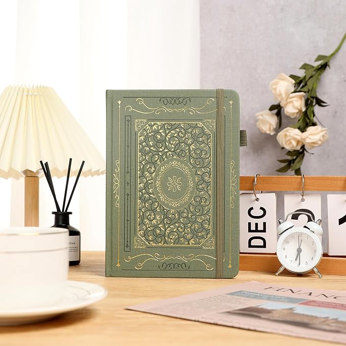 TIEFOSSI Bullet Dotted Notebook, 160gsm Thick Paper, Hardcover Dot Grid Journals for Women Men, 192 pages, for Travel, School and Office Use