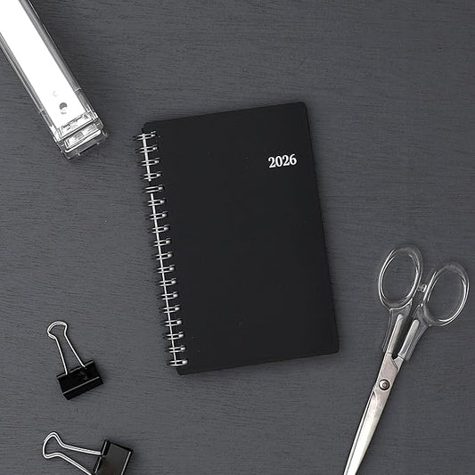 Blue Sky 2026 15-Month Weekly and Monthly Mini Planner Calendar, Includes October 2025 - December 2026, 3.625" x 6.125", Flexible Cover, Wirebound, Laminated Tabs, Enterprise